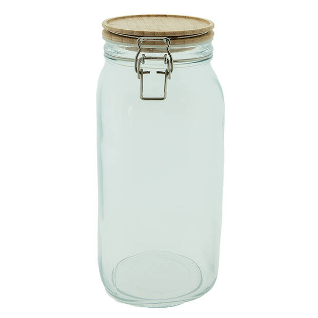 Clayre & Eef Voorraadpot 2100 ml Glas Voorraadbus Transparant Voorraadbus