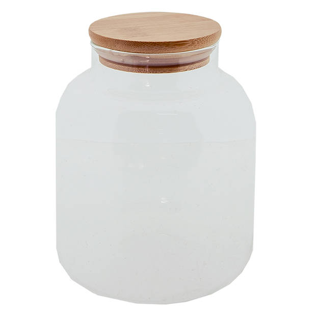 Clayre & Eef Voorraadpot 1200 ml Glas Voorraadbus Transparant Voorraadbus