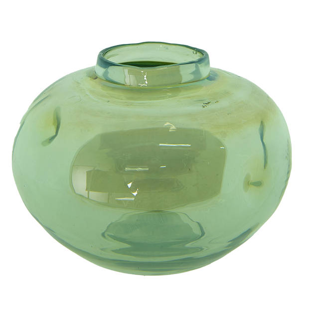 Clayre & Eef Vaas Ø 15x11 cm Groen Glas