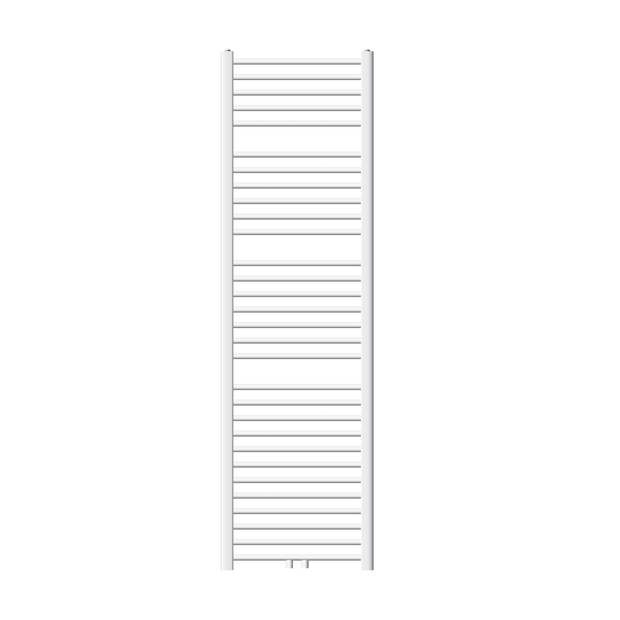 Badkamerradiator Sahara 500x1800 mm wit gebogen met middenaansluiting LuxeBath