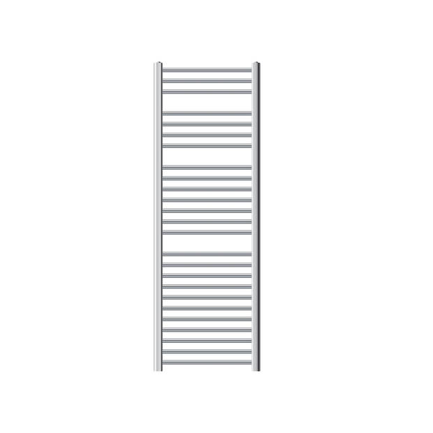 Elektrische badkamerradiator met verwarmingselement 1200W 500x1500 mm Chroom gebogen met zijaansluiting &