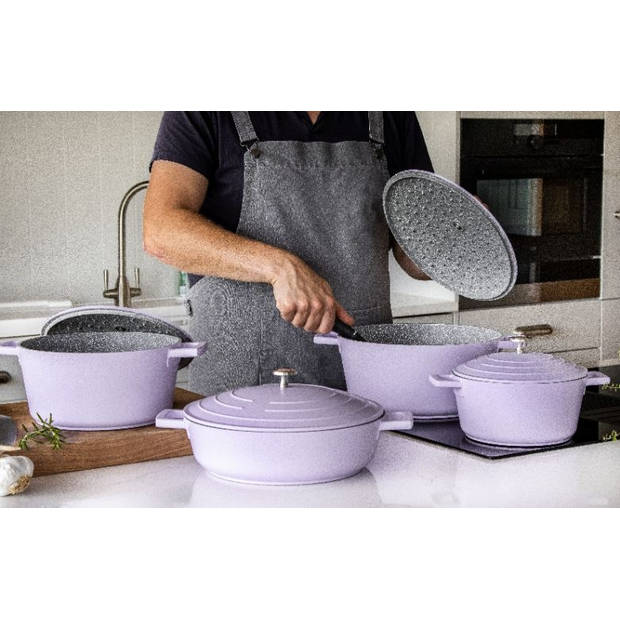 Braadpan, Gietaluminium, 20 cm, 2.5 L, Lavendel - MasterClass