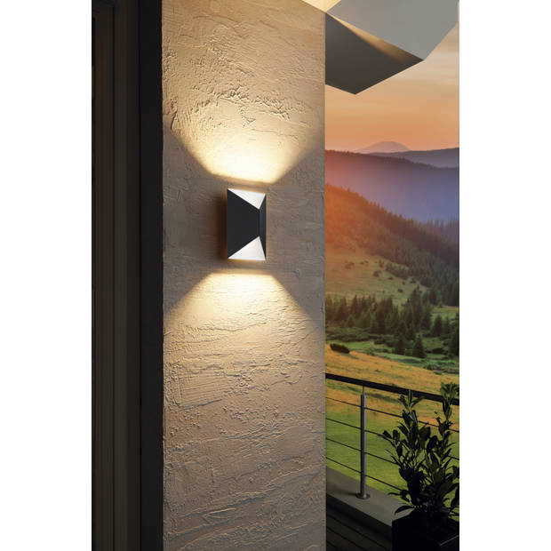 EGLO LED-buitenwandlamp Predazzo 2x2,5 W wit