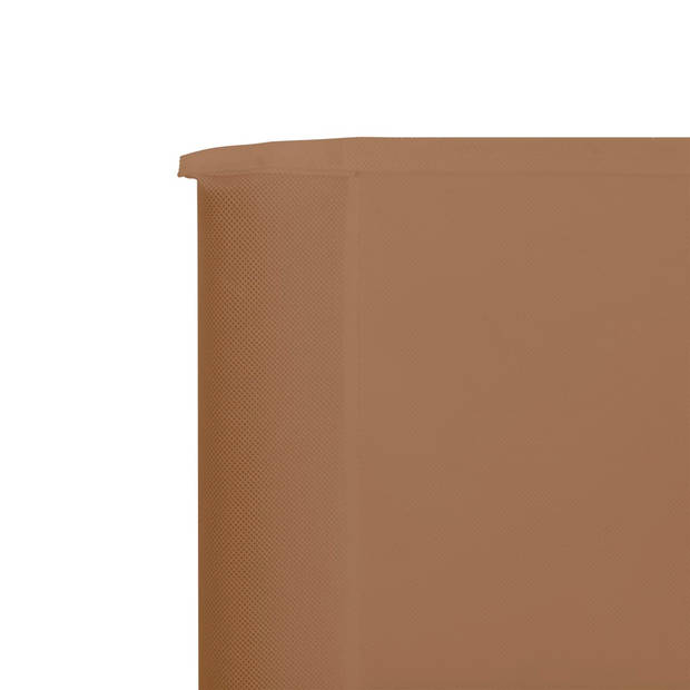 The Living Store Inklapbaar Windscherm - 1200 x 80 cm - Taupe - Nonwoven stof en hout