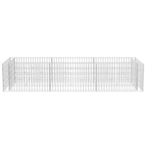 The Living Store Gabion Verhoogde Plantenbak - 270 x 90 x 50 cm - Gegalvaniseerd Staal