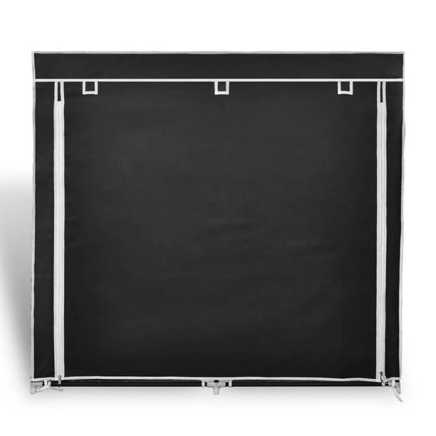 vidaXL Schoenenkast met hoes 115x28x110 stof zwart