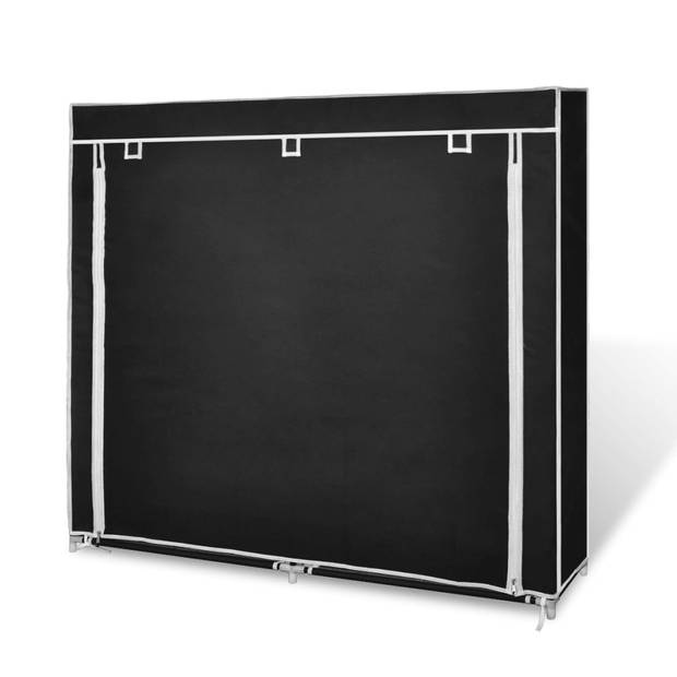 The Living Store Schoenenkast Dubbel 5-laags - 115 x 28 x 110 cm - zwart