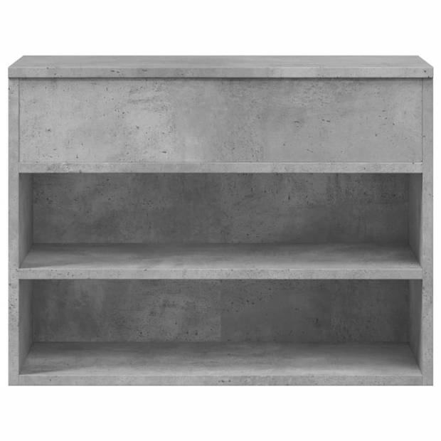 vidaXL Schoenenbank 60x30x45 cm bewerkt hout betongrijs