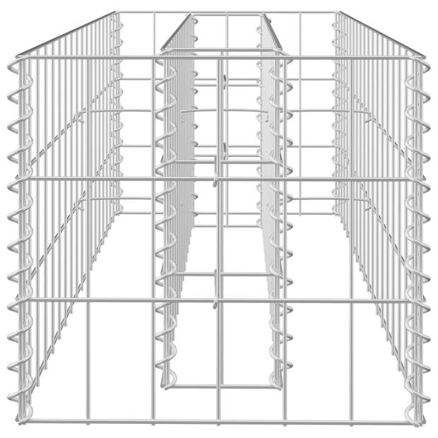 vidaXL Gabion plantenbak verhoogd 90x30x30 cm gegalvaniseerd staal