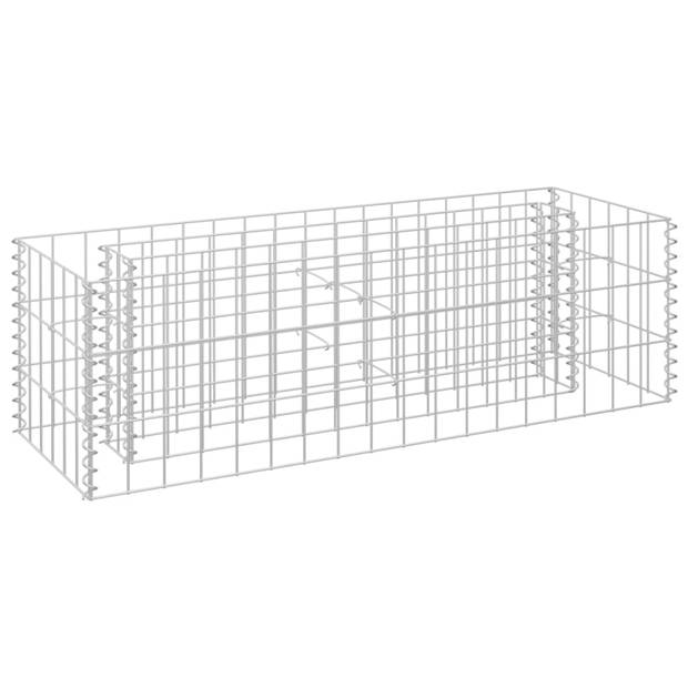 vidaXL Gabion plantenbak verhoogd 90x30x30 cm gegalvaniseerd staal