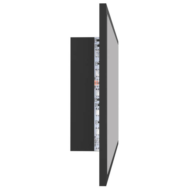 vidaXL Badkamerspiegel LED 80x8,5x37 cm acryl grijs