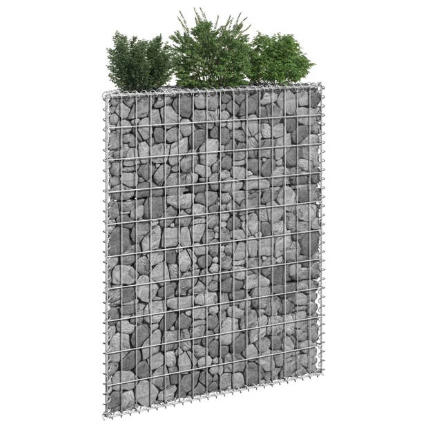 vidaXL Gabion plantenbak trapezium 80x20x100 cm gegalvaniseerd staal