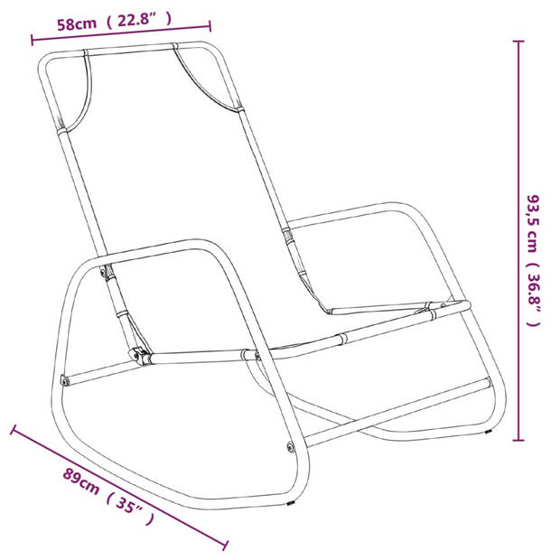 The Living Store Schommelende Ligbed - Grijs - 89 x 58 x 93.5 cm - Ademende Mesh Stof