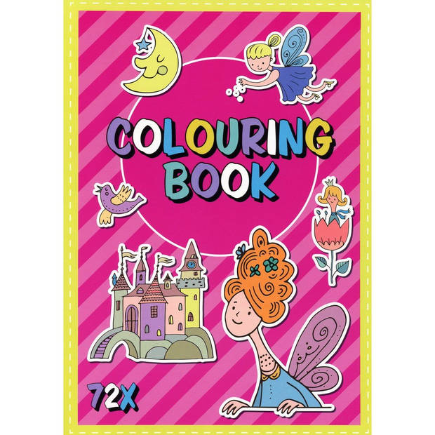 3 kleurboeken A4 - Meisjes - Incl. 10 Disney Frozen kleurpotloden