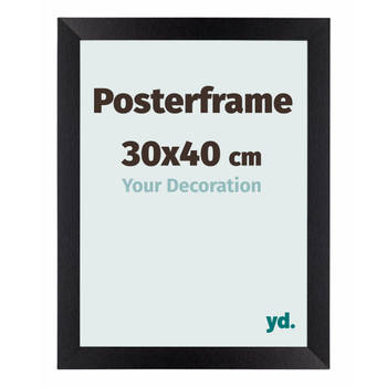 Posterlijst 30x40cm Zwart Mat MDF Parma