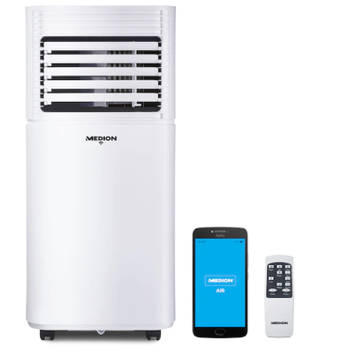 Blokker MEDION Smart mobiele airconditioner MD 37215 koelen ontvochtigen en ventileren koelvermogen 7.000 BTU aanbieding