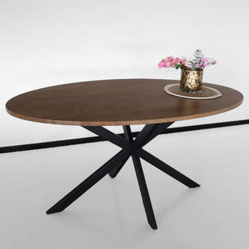 Eettafel ovaal 160cm Rato bruin ovale tafel x