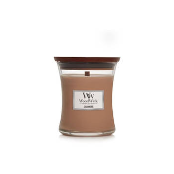 WoodWick Geurkaars Medium Cashmere - 11 cm / ø 10 cm