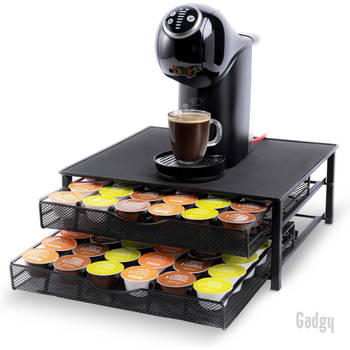 Dolce Gusto Capsulehouder - Koffiecups Houder met 2 Lades - 72 Dolce Gusto Cups - Antislip & Trilling Dempend
