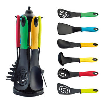 Royalty Line 7 Pieces Multi-Colored Kitchen Utensil Set