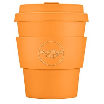 Ecoffee Cup Alhambra PLA - Koffiebeker to Go 250 ml - Oranje Siliconen