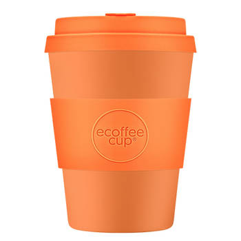 Ecoffee Cup Alhambra PLA - Koffiebeker to Go 350 ml - Oranje Siliconen