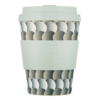 Ecoffee Cup Drempels PLA - Koffiebeker to Go 350 ml - Lichtgrijs Siliconen
