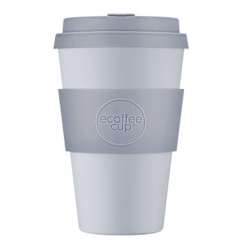Ecoffee Cup Glittertind PLA - Koffiebeker to Go 400 ml - Lila Siliconen