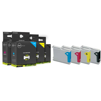 Inktmedia® - Inktcartridge - Geschikt Brother LC-970 serie inktcartridges SET - Cartridge met Inkt