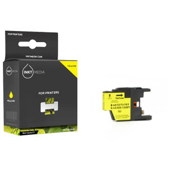 Inktmedia® - Inktcartridge - Geschikt Brother LC-1240YE inktcartridge geel - Cartridge met Inkt