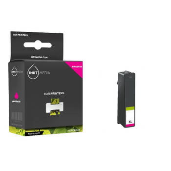 Inktmedia® - Inktcartridge - Geschikt Lexmark 100 xl 14N1070E (Nr.100XL) inktcartridge magenta hoge capaciteit - Ca...