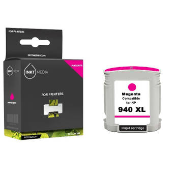 Inktmedia® - Inktcartridge - Geschikt HP 940XL C4908AE inktcartridge magenta hoge capaciteit - Cartridge met Inkt