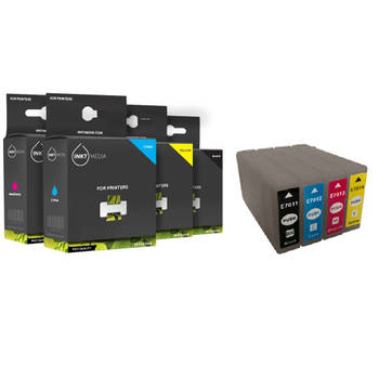 Inktmedia® - Geschikt Epson T701x multi pack extra hoge capaciteit