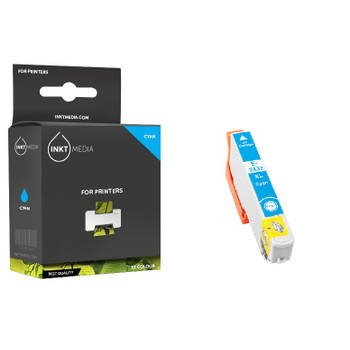 Inktmedia® - Inktcartridge - Geschikt Epson 24XL T2432 T2422 inktcartridge cyaan hoge capaciteit - Cartridge met Inkt