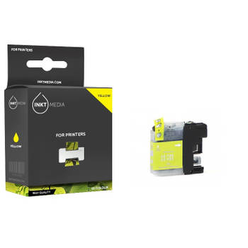 Inktmedia® - Inktcartridge - Geschikt Brother LC-123Y inktcartridge geel - Cartridge met Inkt