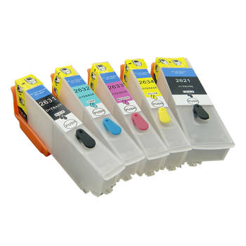 Inktmedia® - Geschikt Epson 26XL multi pack Navulbare cartridges met ARC chip