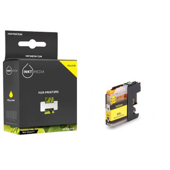 Inktmedia® - Inktcartridge - Geschikt Brother LC-22EY inktcartridge geel met chip - Cartridge met Inkt