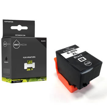 Inktmedia® - Inktcartridge - Geschikt Epson 202XL inktcartridge zwart hoge capaciteit - Cartridge met Inkt