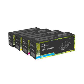 Inktmedia® - Laser Toner - Geschikt HP 651A CE340A CE341A CE342A CE343A toner zwart + 3 set kleuren