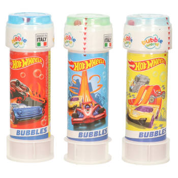 3x Hot Wheels race autos bellenblaas flesjes met bal spelletje in dop 60 ml voor kinderen - Bellenblaas