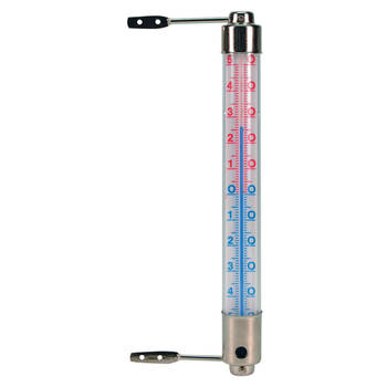 Metalen thermometer transparant voor buiten 20 cm - Buitenthermometers