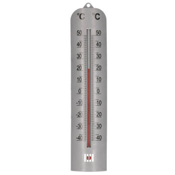 Thermometer voor de huiskamer binnen 27 x 6 cm van kunststof - Buitenthermometers