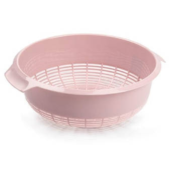 Forte PlasticsA keuken vergiet/zeef - kunststof -A Dia 27 cm x Hoogte 10 cm - oud roze - Vergieten