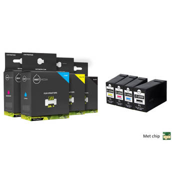 Inktmedia® - Inktcartridge - Geschikt Set Canon PGI-2500XL BK C M Y inktcartridge multi pack zwart, cyaan, magenta, g...