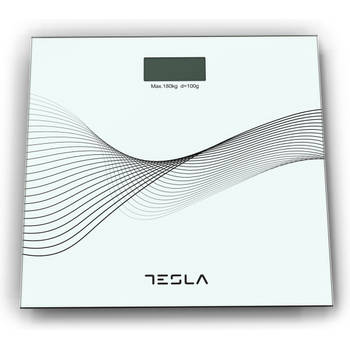 Blokker Tesla BS103W - Weegschaal - 3-180KG - Glas aanbieding