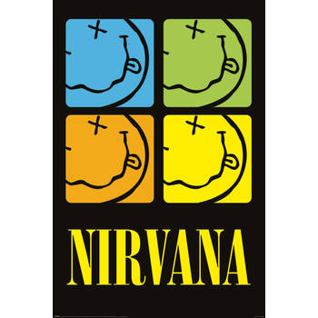 Poster Nirvana Smiley Squares 61x91,5cm