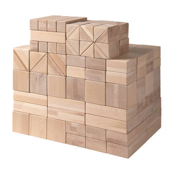 Van Dijk Toys Haagse blokkenset / houten blokken set 10cm (Kinderopvang kwaliteit)