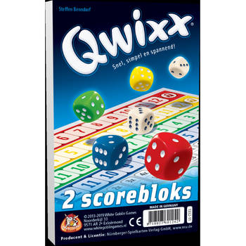 White Goblin Games dobbelspel Qwixx On Board Bloks (extra scorebloks) - 8+