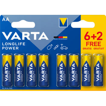 Varta Longlife Power AA blister 8 LR6