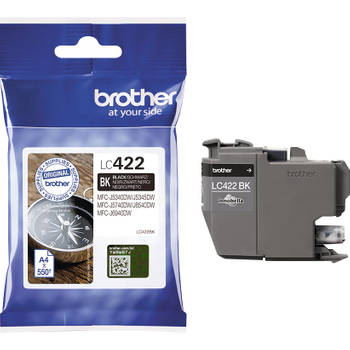 Brother inktcartridge, 550 pagina's, OEM LC-422BK, zwart